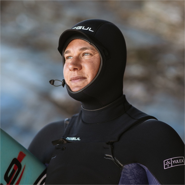 2026 Gul Womens Yulex Flexor 5/4mm Chest Zip Wetsuit FX1227-BKTB - Black / Tiebird